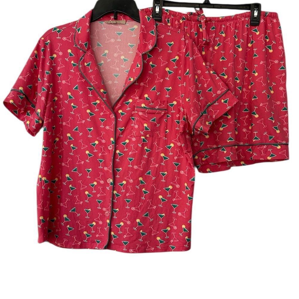 My Danielle Cocktail Print Pajama Shorts Set from Cracker Barrel